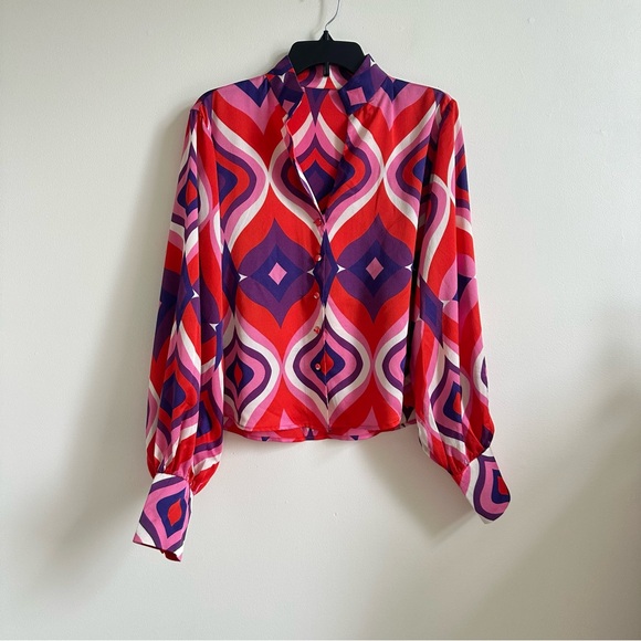 Alexis Multicolor Patterned Blouse size S - Picture 12 of 15